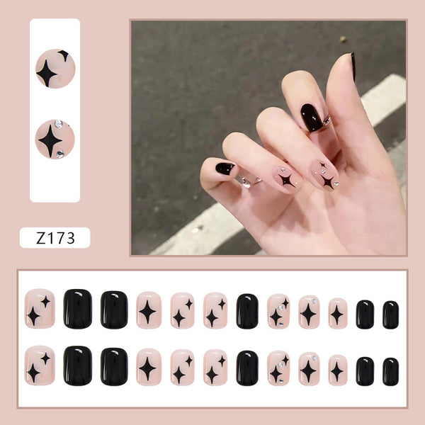 12 Sizes-24 Pcs Press On Nails Z162