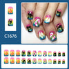 12 Sizes-24 Pcs Press On Nails C1676