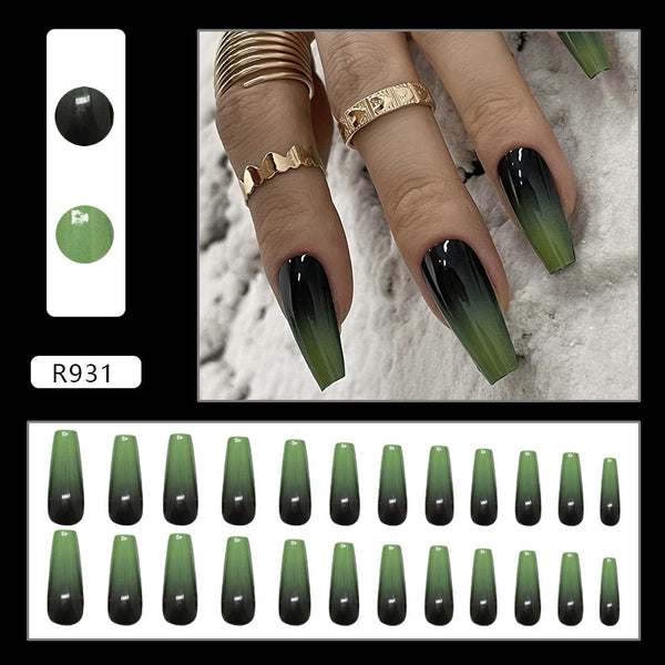 12 Sizes-24 Pcs Press On Nails R931