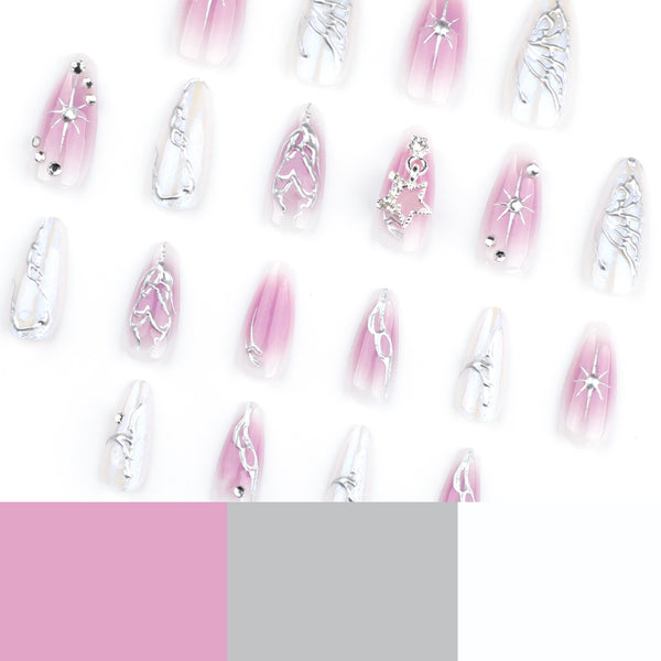 12 Sizes-24 Pcs Press On Nails JP3690