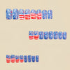 12 Sizes-24 Pcs Press On Nails Y639