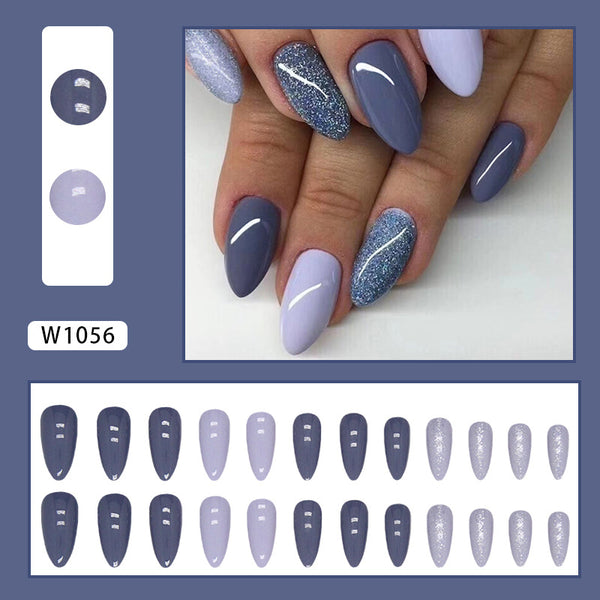 12 Sizes-24 Pcs Press On Nails W1056