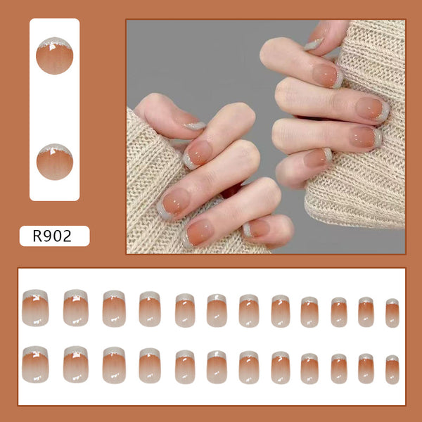 12 Sizes-24 Pcs Press On Nails R902
