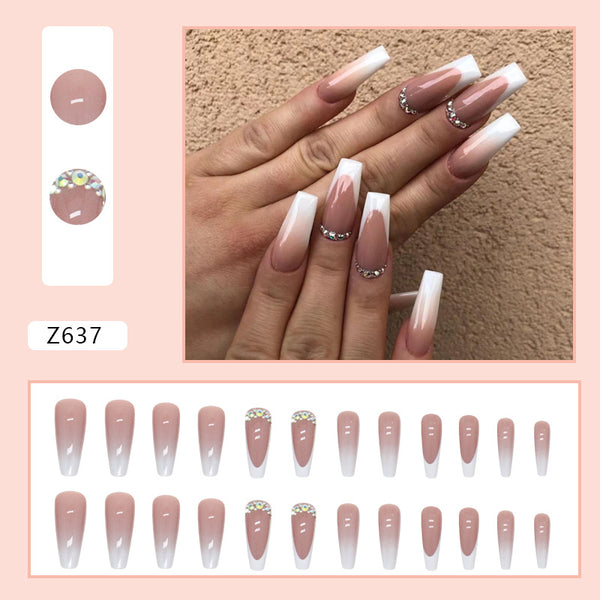 12 Sizes-24 Pcs Press On Nails Z637