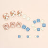 12 Sizes-24 Pcs Press On Nails F078