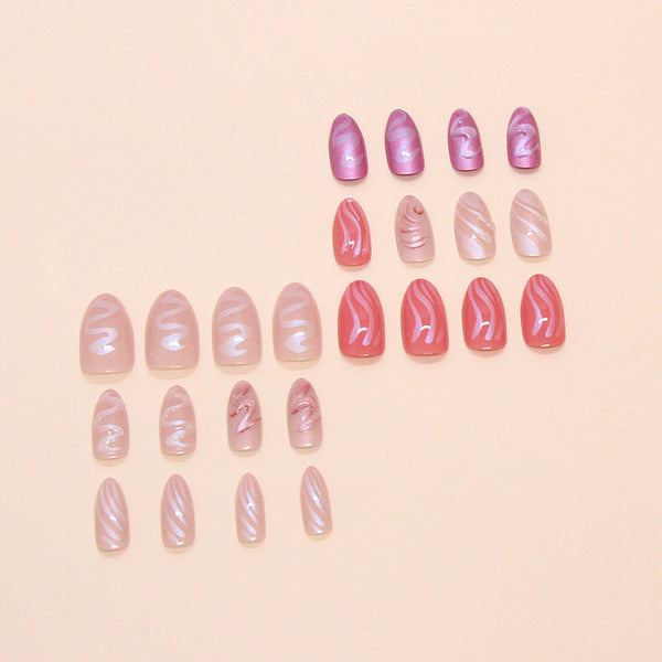 12 Sizes-24 Pcs Press On Nails W1793