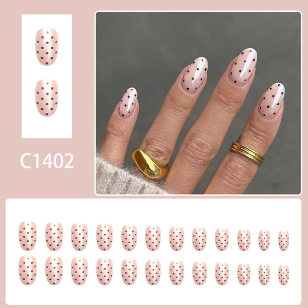 12 Sizes-24 Pcs Press On Nails C1402