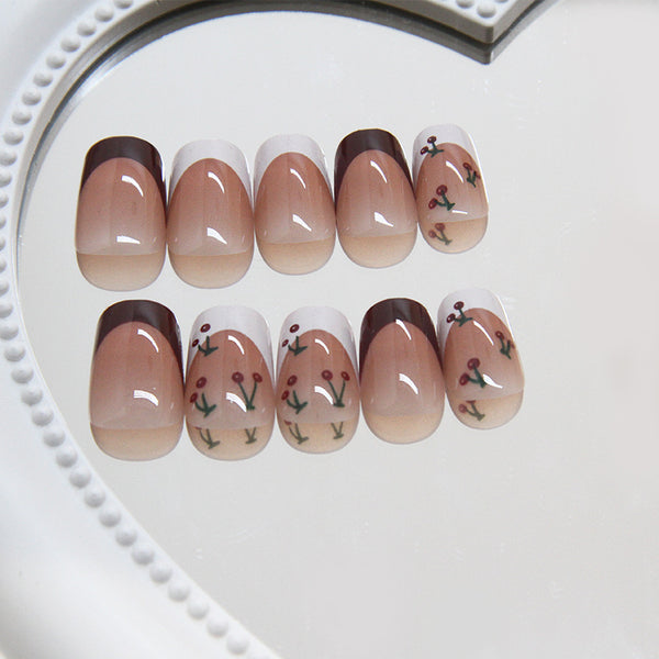 12 Sizes-24 Pcs Press On Nails R877