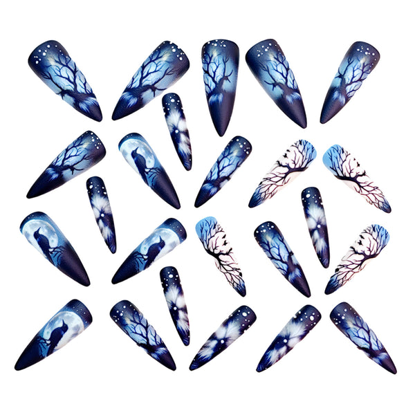 12 Sizes-24 Pcs Press On Nails Y926