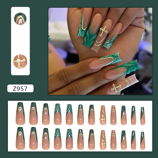 12 Sizes-24 Pcs Press On Nails Z957