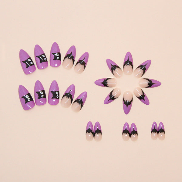 12 Sizes-24 Pcs Press On Nails W1727