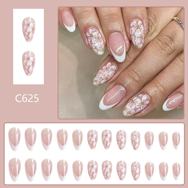 12 Sizes-24 Pcs Press On Nails C625