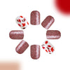 12 Sizes-24 Pcs Press On Nails C609