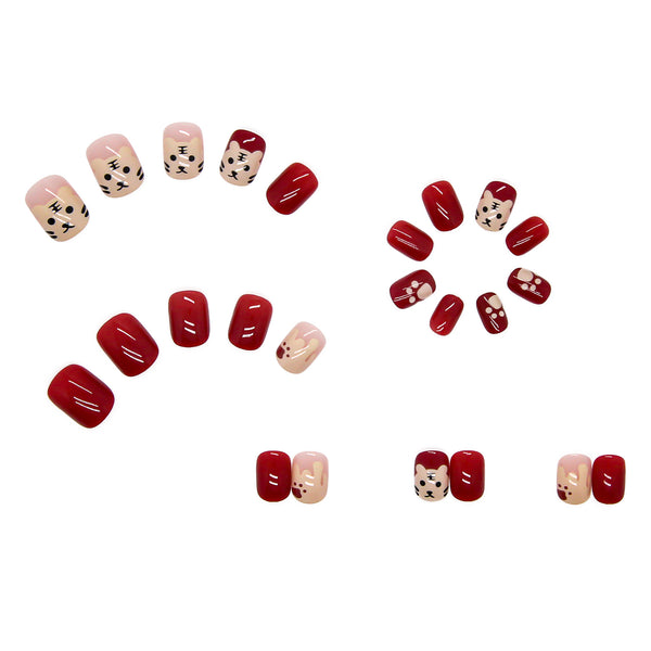 12 Sizes-24 Pcs Press On Nails R323