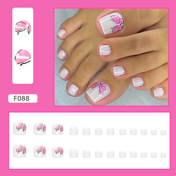 12 Sizes-24 Pcs Press On Nails F088