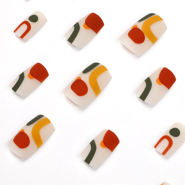 12 Sizes-24 Pcs Press On Nails JP1611
