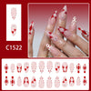 12 Sizes-24 Pcs Press On Nails C1522