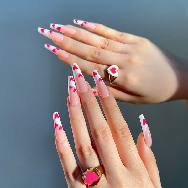 12 Sizes-24 Pcs Press On Nails JP1468