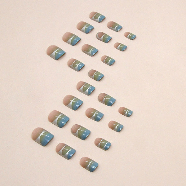 12 Sizes-24 Pcs Press On Nails R816