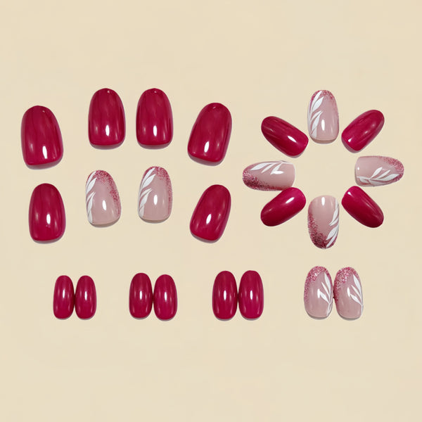 12 Sizes-24 Pcs Press On Nails Y1531