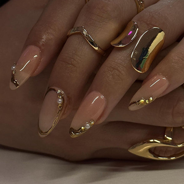 12 Sizes-24 Pcs Press On Nails BZ1417