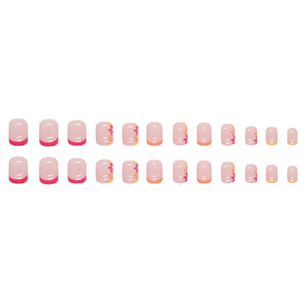 12 Sizes-24 Pcs Press On Nails W1171
