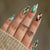 12 Sizes-24 Pcs Press On Nails W1923