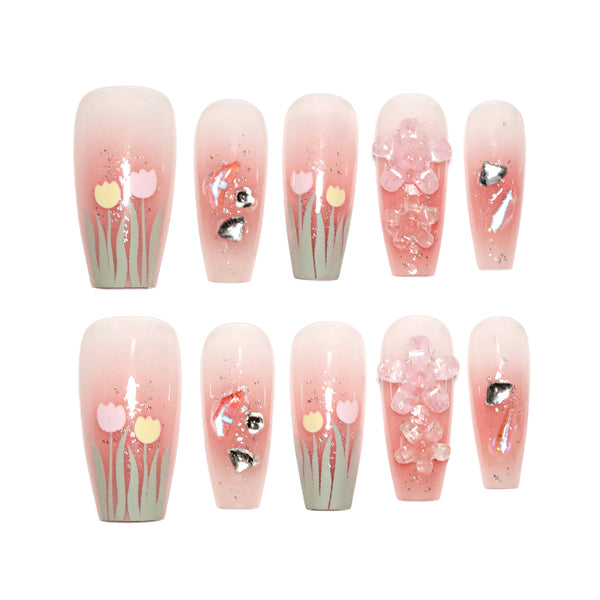 12 Sizes-24 Pcs Press On Nails nail-accessory