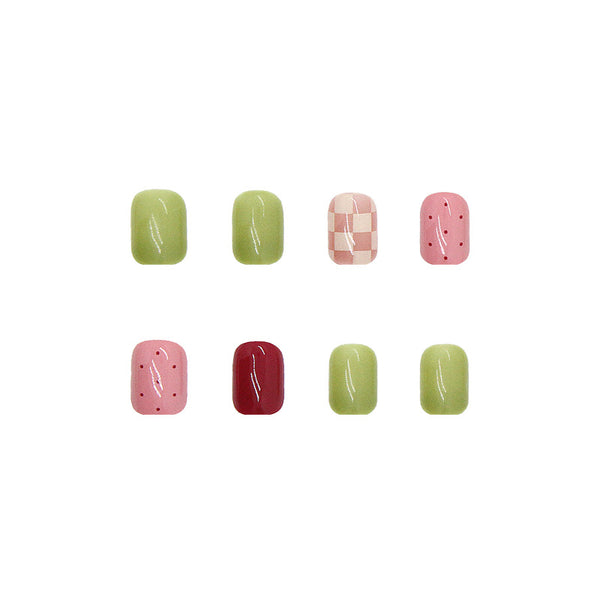 12 Sizes-24 Pcs Press On Nails R448