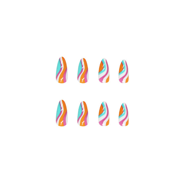 12 Sizes-24 Pcs Press On Nails W106