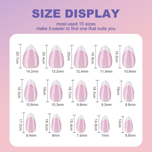 108 Pcs Press On Nails D001