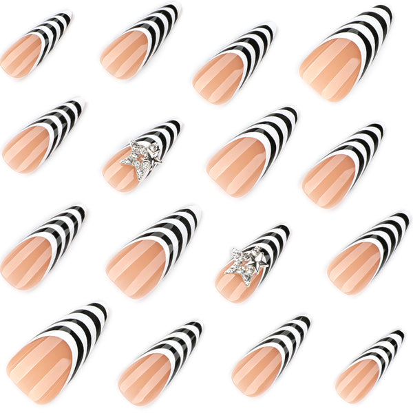 12 Sizes-24 Pcs Press On Nails JP4173