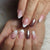 Almond French Medium Pink Press on Nails