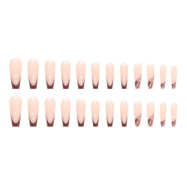 12 Sizes-24 Pcs Press On Nails W282