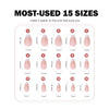 12 Sizes-24 Pcs Press On Nails FS003