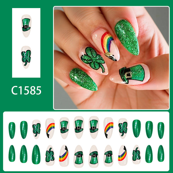 12 Sizes-24 Pcs Press On Nails C1585