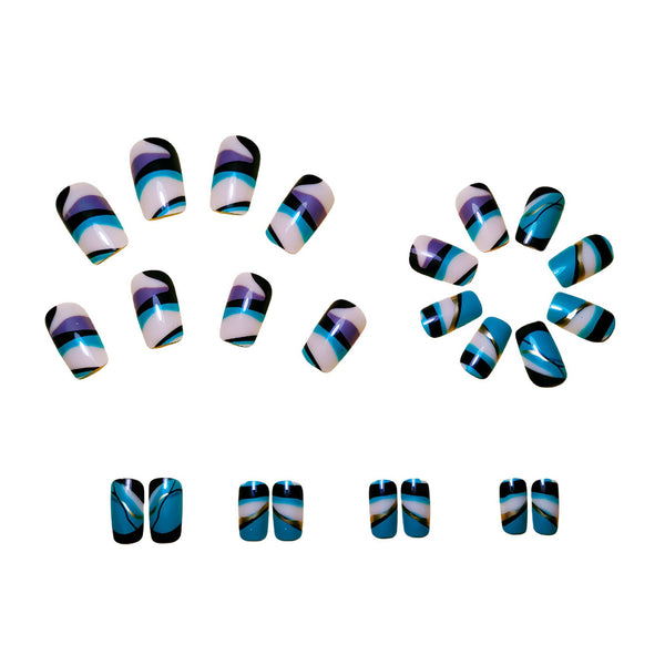 12 Sizes-24 Pcs Press On Nails Y274
