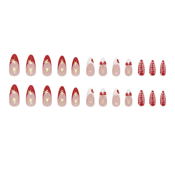 12 Sizes-24 Pcs Press On Nails W2080