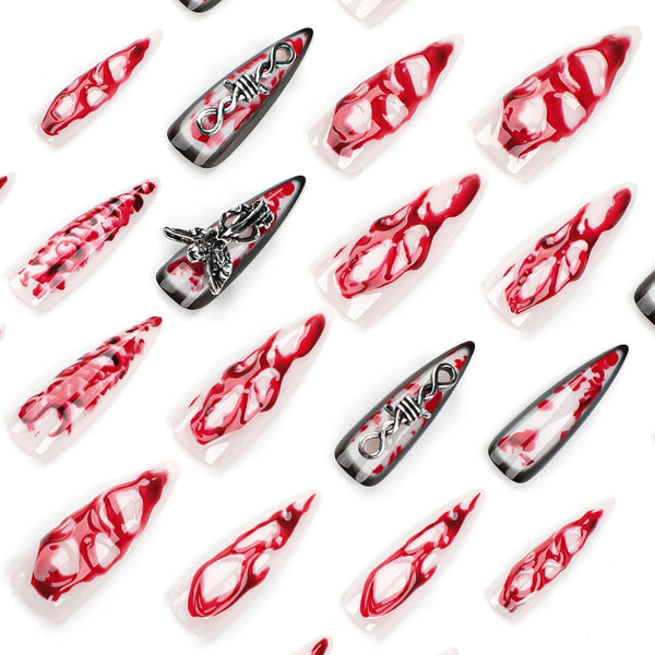 12 Sizes-24 Pcs Press On Nails JP3413