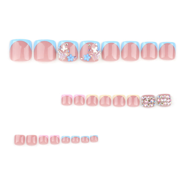 12 Sizes-24 Pcs Press On Nails JP3348