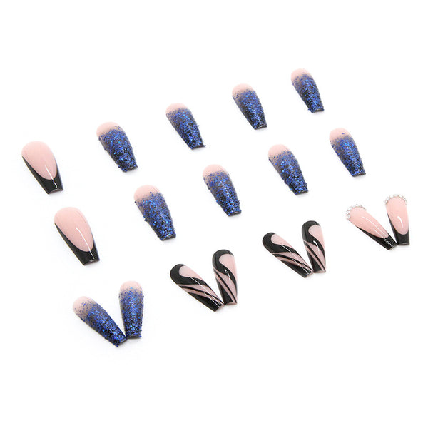 12 Sizes-24 Pcs Press On Nails Z385