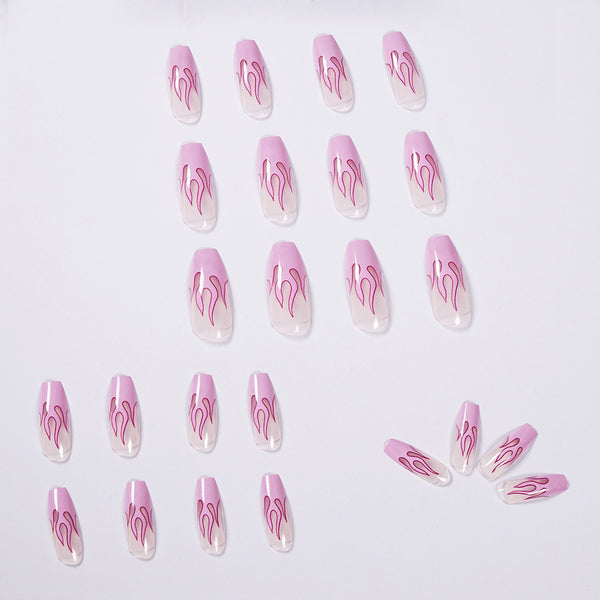 12 Sizes-24 Pcs Press On Nails JP1008