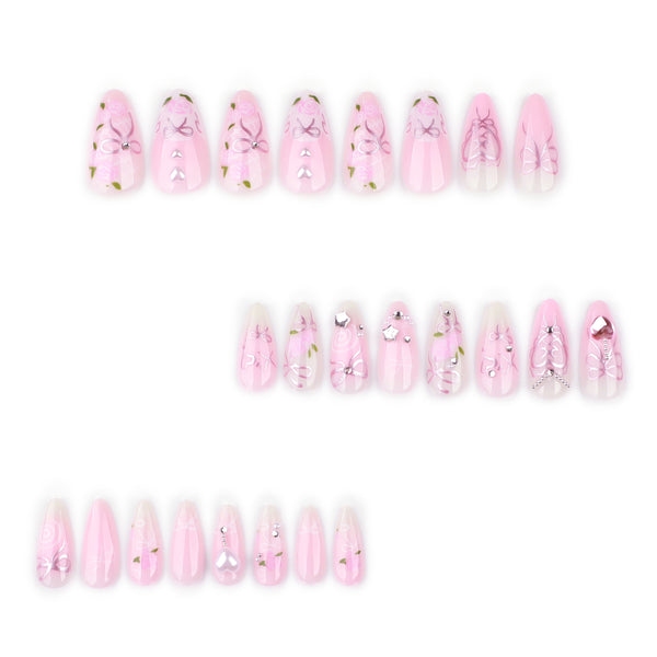 12 Sizes-24 Pcs Press On Nails JP3753
