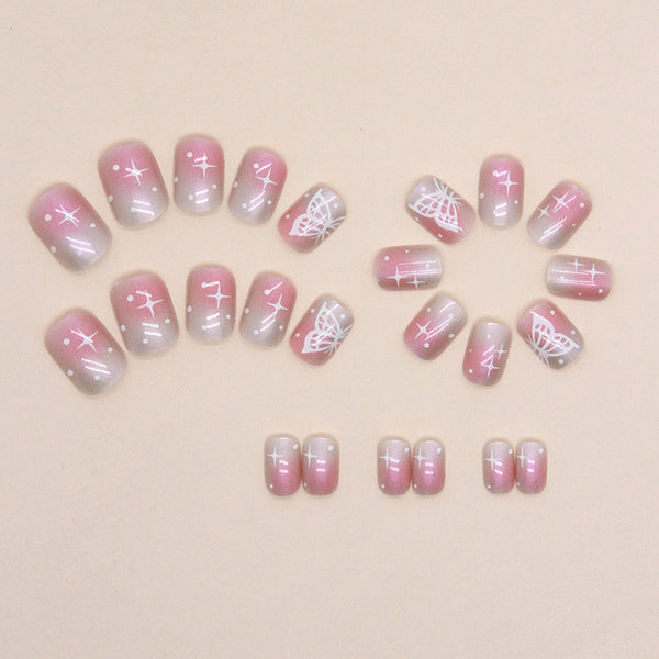 12 Sizes-24 Pcs Press On Nails W1136