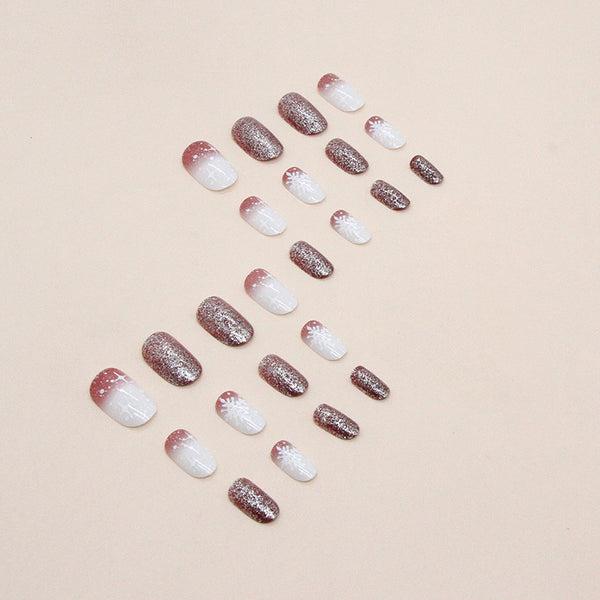12 Sizes-24 Pcs Press On Nails W934