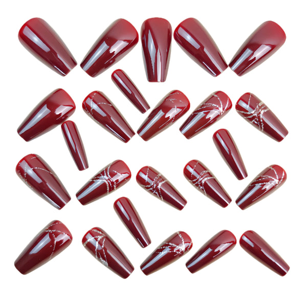 12 Sizes-24 Pcs Press On Nails Y1727