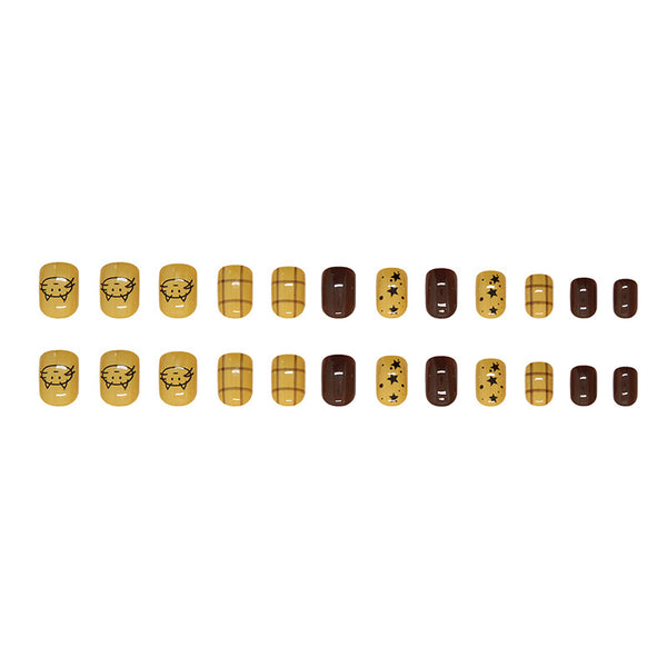 12 Sizes-24 Pcs Press On Nails R892