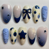 12 Sizes-24 Pcs Press On Nails Z1133