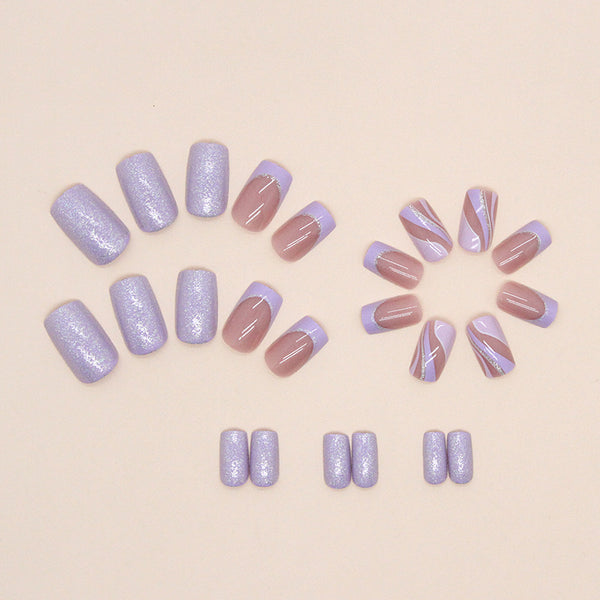 12 Sizes-24 Pcs Press On Nails W1027