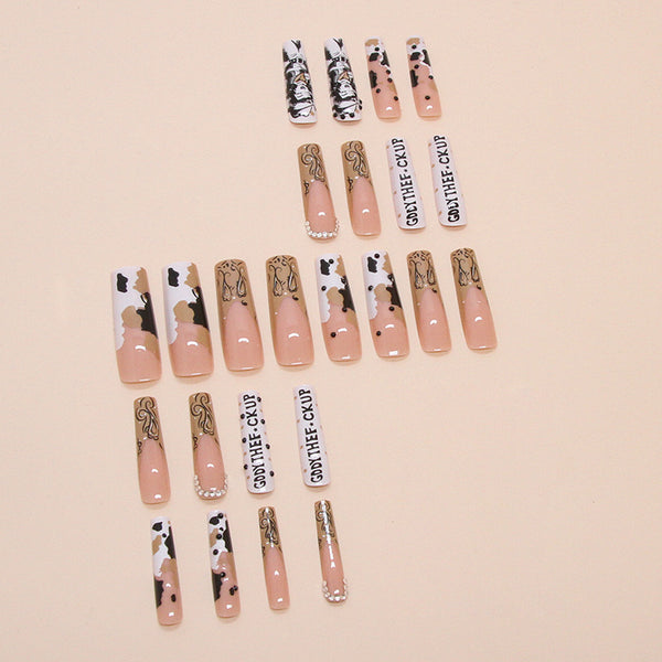 12 Sizes-24 Pcs Press On Nails Z893